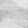 Vintage whitewashed plastered old brick wall textured background.