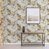 Simple,Poster,On,White,Wall,Above,Table,With,Plant,In