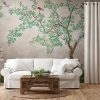 Scandinavian farmhouse living room interior, wall mockup, 3d ren