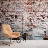 Mock up poster on concrete wall with armchair, 3d render, 3d il