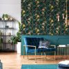 Stylish,Living,Room,Interior,Idea,With,Green,,Blue,And,Gold