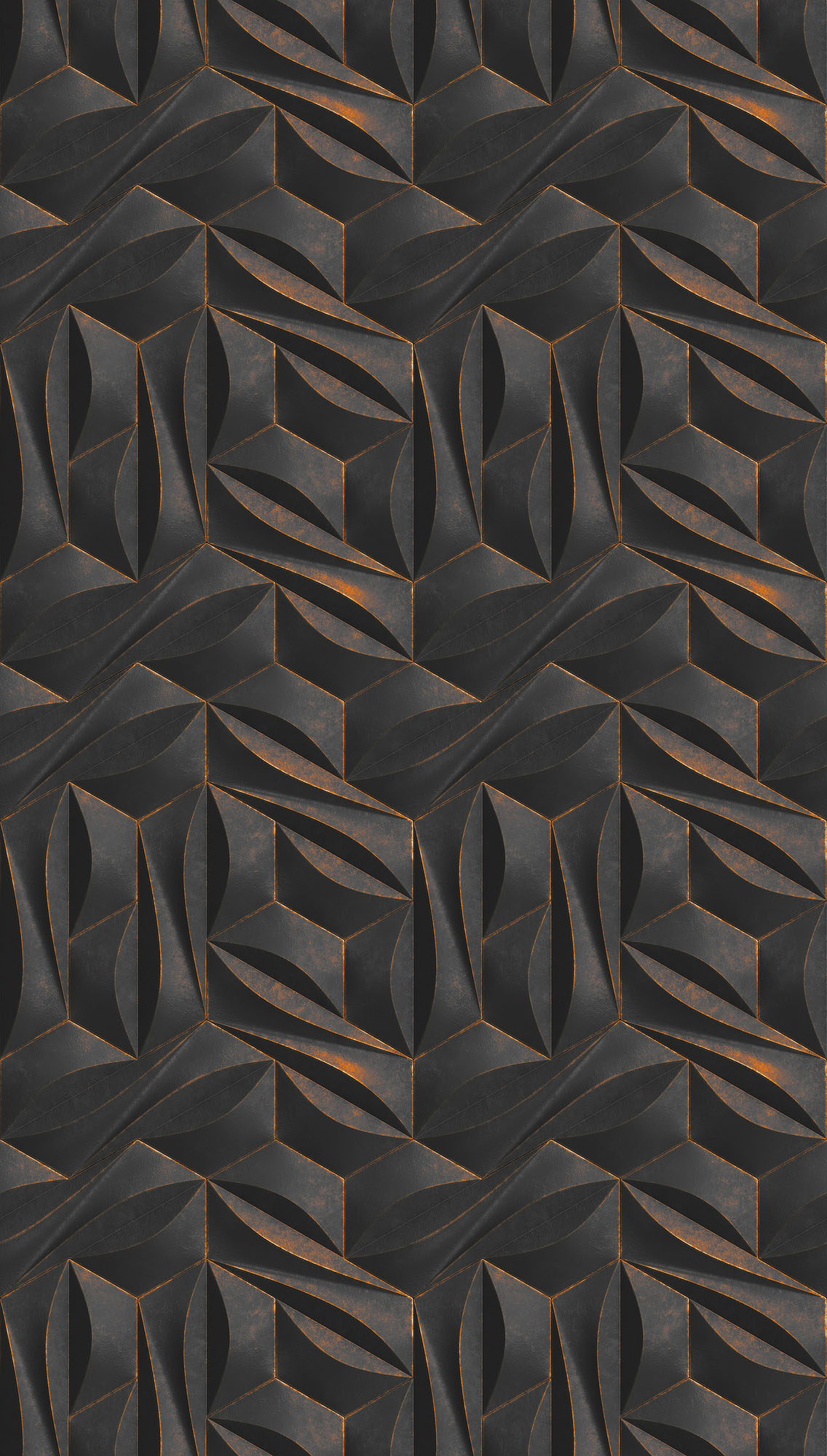 Black,Abstract,Seamless,Wallpaper,Consisting,Of,Hexagons,Of,Unique,Shape.