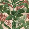 Watercolor,Painting,Coconut,banana,palm,Leaf,green,,pink,Leaves,Seamless,Pattern,Background.watercolor,Summer