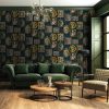 Deep,Green,Living,Room,Interior,Designed,In,The,Style,Of