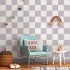 Cozy,Interior,Of,Child,Room,With,Mint,Armchair,,Brown,Mock